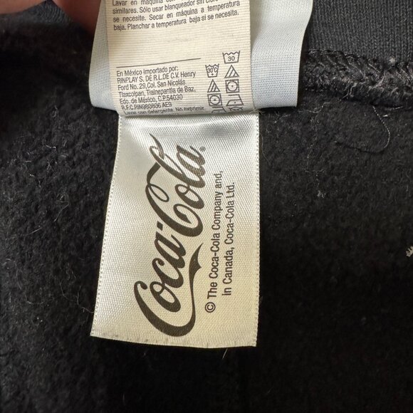 Coca-Cola X Champion Joggers Men's XL Black Reverse Weave Fleece Sweatpants - Picture 5 of 9